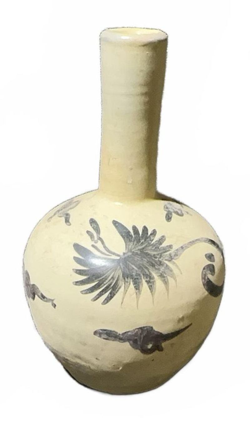Hand Painted Ceramic Bottle Vase