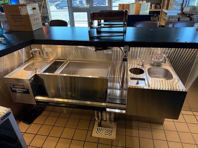 Stainless Bar Sink System With Multi-Compartments - Image 1