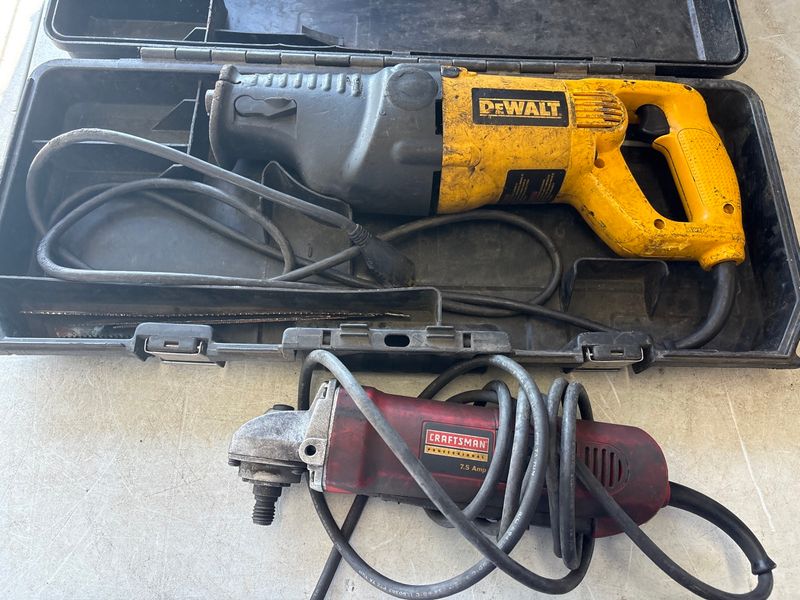 Dewalt Electric SawSaw and Craftsman Angle Grinder  - Image 1