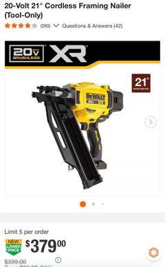 20-Volt 21 Cordless Framing Nailer (Tool-Only) - Image 2