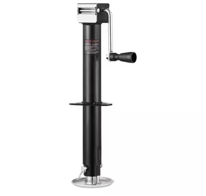 A-Frame Trailer Jack, 5000 lbs. Load, Jack Stand with Handle &Rectangular Footpad, 15 in. Vertical Travel, 2025 update - Image 1