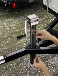 A-Frame Trailer Jack, 5000 lbs. Load, Jack Stand with Handle &Rectangular Footpad, 15 in. Vertical Travel, 2025 update - Image 2