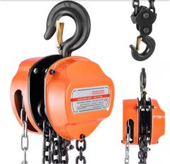 2 Ton Hand Chain Hoist 10 ft. Come Along, 4,400 lbs. Capacity G80 Gal.vanized Carbon Steel with Double-Pawl Brake - Image 1