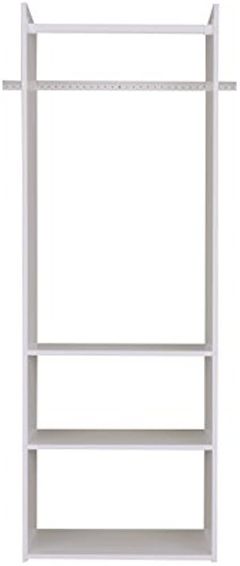 14 in. D x 25.375 in. W x 84 in. H White Shoe Storage Tower Wood Closet  System Kit