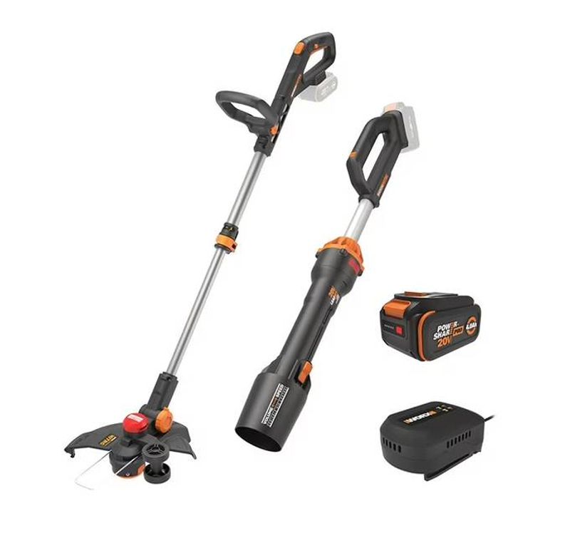 Worx WG941 20V Brushless Cordless Blower and Trimmer Combo - Image 1
