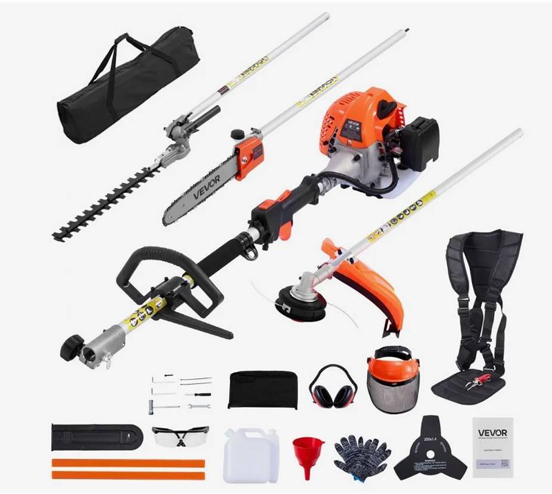 VEVOR 26CC 5-in-1 Gas Hedge Trimmer Kit - Image 1
