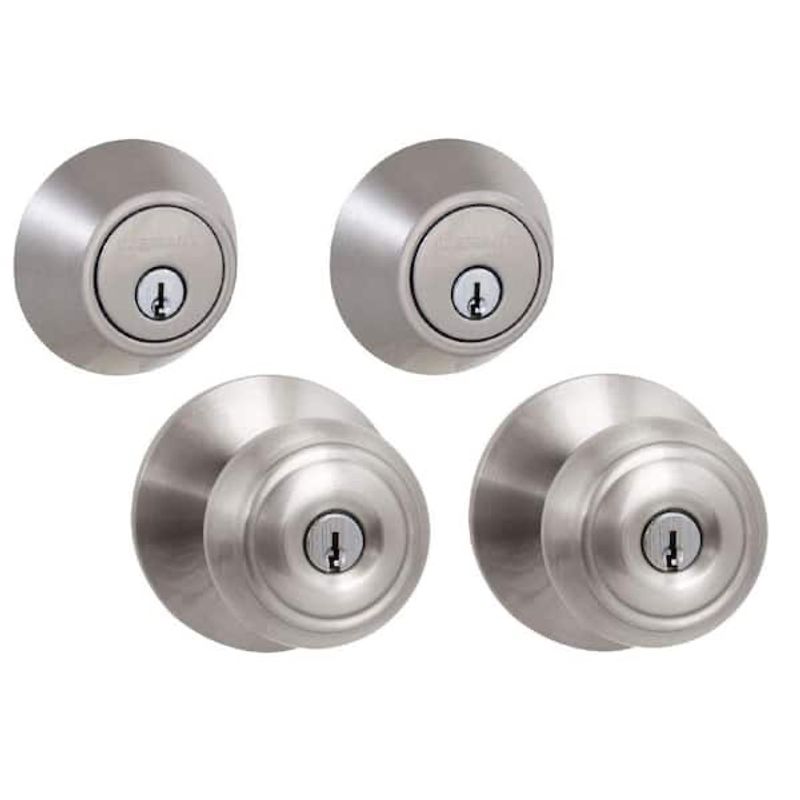 Defiant Hartford Satin Nickel Single Cylinder Keyed Entry Keyed Alike Project Pack - Image 1