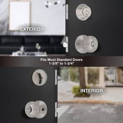 Defiant Hartford Satin Nickel Single Cylinder Keyed Entry Keyed Alike Project Pack - Image 2