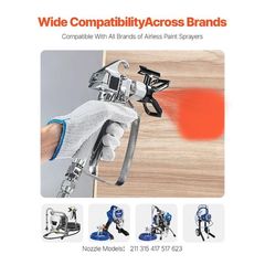 SVOPES Airless Paint Spray Gun, 3600 PSI High Pressure Sprayer with 5 Tips (211,315,417,517,623), Swivel Joint Kit - Image 3