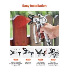SVOPES Airless Paint Spray Gun, 3600 PSI High Pressure Sprayer with 5 Tips (211,315,417,517,623), Swivel Joint Kit - Image 5