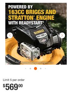 DEWALT21 in. 163cc Briggs and Stratton 725Exi Engine Rear Wheel Drive 3-in-1 Gas Self Propelled Walk Behind Lawn Mower - Image 3