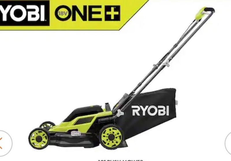 RYOBI18V 16 in. Cordless Battery Walk Behind Push Lawn Mower - Image 1