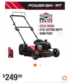 PowerSmart21 in. 2-in-1 125cc Gas Push Mower, Briggs and Stratton Engine, Quick Start, 6-Position Height Adjustment - Image 1