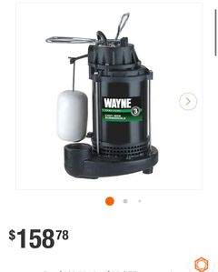 Wayne1/2 HP Cast Iron Submersible Sump Pump with Vertical Float Switch - Image 1