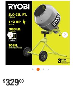 RYOBI5.0 cu. ft. Portable Corded Concrete Mixer - Image 2