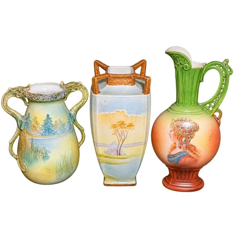 (3) Beautiful Porcelain Vases