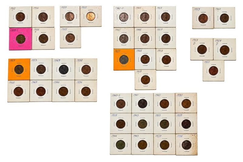 (42) Wheat Pennies, 1930-1939  - Image 1