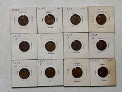 (42) Wheat Pennies, 1930-1939  - Image 9
