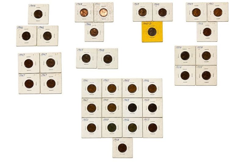 (35) Wheat Pennies, 1909-1919  - Image 1