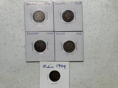 (13) Indian Head Pennies, 1884 -1908  - Image 4