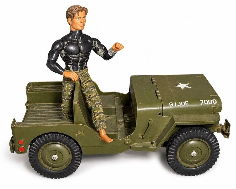 G I Joe Plastic Jeep With G I Joe Doll