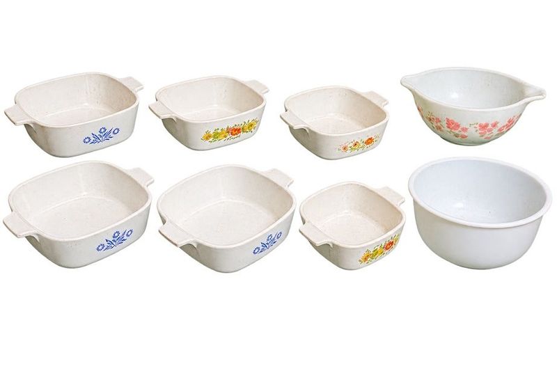 Pyrex Bowl, Corning Ware Dishes, And Glasbake Bowl For Sunbeam Mixer