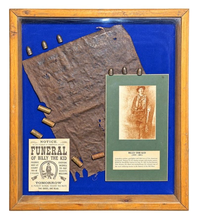 Billy The Kid Display In A Shadow Box