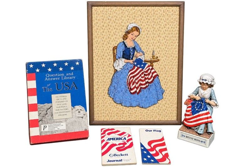 Mccormick Betsy Ross Decanter, Betsy Ross Framed Picture, And The U Sa  Question & Answer Library Books