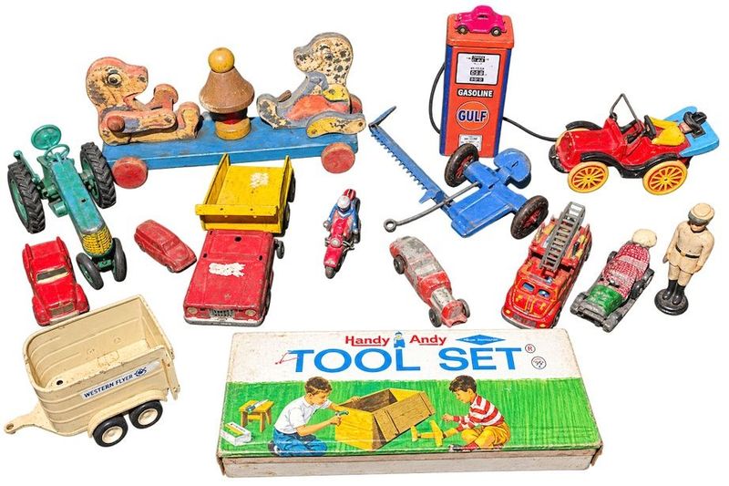 Handy Dandy Tool Set And Vintage Toys