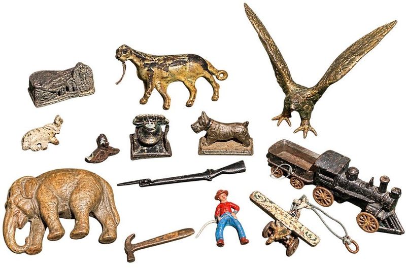 Vintage Figurines Including Train, Plane, And More