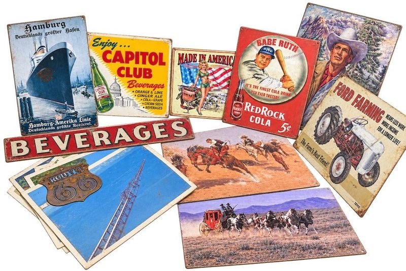 Metal Signs, Posters, And 1950'S/60'S  Placemats