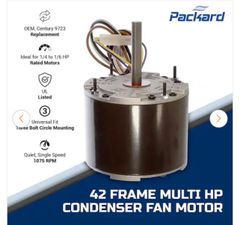 Packard42-Frame Multi-Fit 1/4-1/6HP 1075 RPM Condenser Fan Motor 208-Volt-230-Volt-60Hz - Image 2