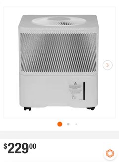 GE25 pt. for Damp Rooms Up to 2500 sq. ft. Residential Dehumidifier with Bucket in. White, ENERGY STAR - Image 1