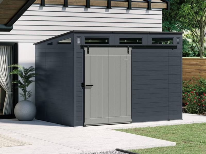 MSRP $1599. SUNCAST 10'X7' Sliding Door Storage Shed