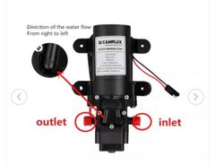 CAMPLUX12V DC Water Pressure Diaphragm Pump 1.2 GPM 35 PSI, Self-Priming - Image 2