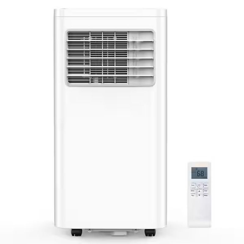 Electactic10,000 BTU (6,000 BTU DOE) 115-Volt Quiet 50 dB Portable Air Conditioner w/Dehumidifier Remote up to 350 sq. ft. White