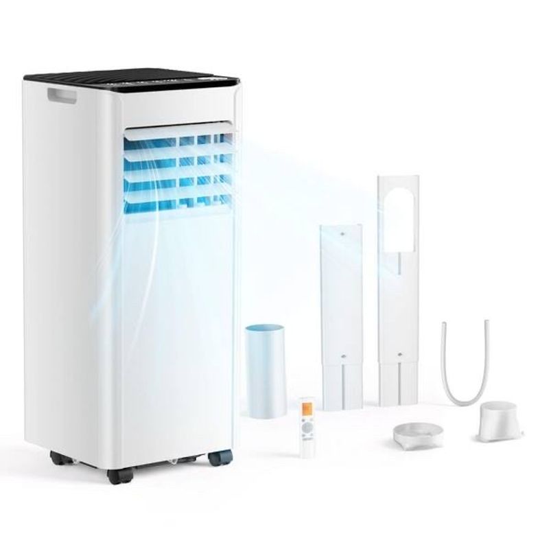 SIMZLIFE 8000 BTU Portable Air Conditioner 350 sq. ft. with Dehumidifier with Remote in White, Timer, 3-Modes