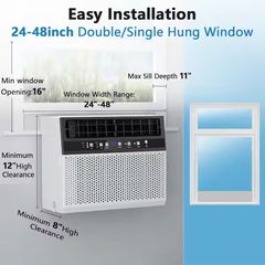 Electactic 12,000 BTU (8,100 BTU DOE) 120-Volt Window Air Conditioner up to 550 sq. ft. Through the Wall AC w/Dehumidifier White - Image 2