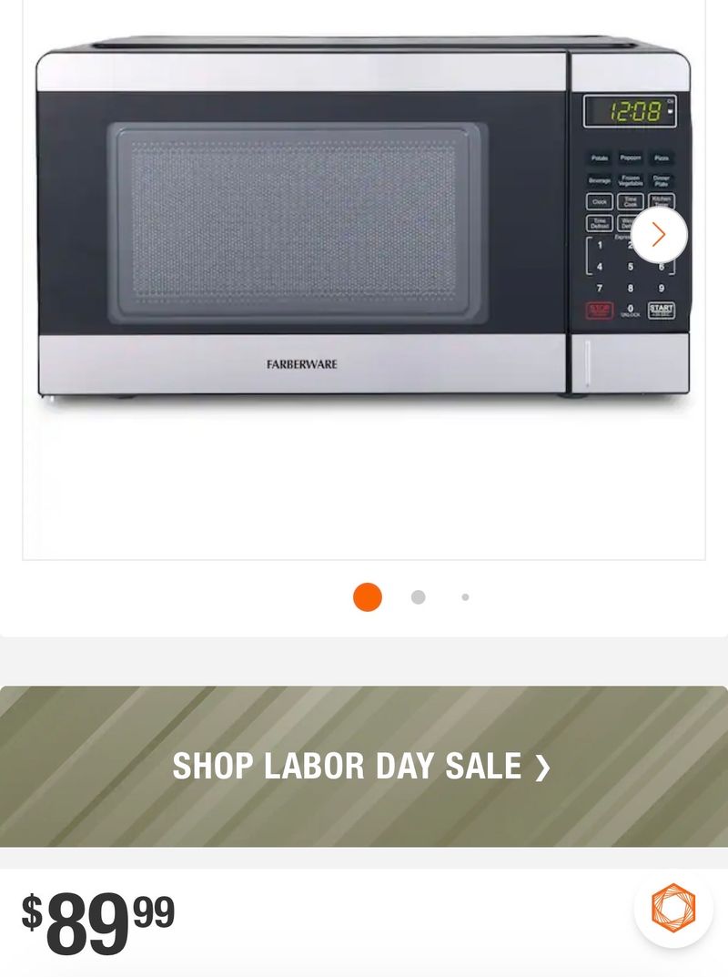 Farberware0.7 cu. ft. Compact Microwave Oven, 700-Watt, Stainless Steel