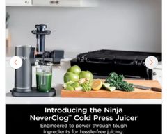 NINJANeverClog 24oz Cold Press Juicer, Powerful Slow Juicer, Easy to Clean XL Pulp Container with Total Pulp Control in Black - Image 2