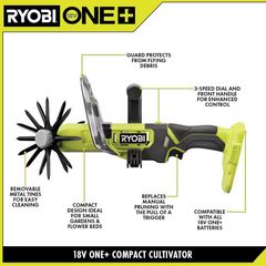18V Cordless Compact Battery Cultivator - Image 3