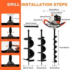 2.3HP Gas Powered Auger Post Hole Digger - Image 3