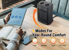 1500W Portable Electric Heater - Image 2