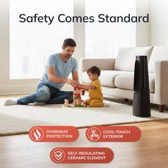 1500W 28 in. Oscillating Ceramic Space Heater - Image 4