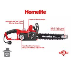 14 in. 9 Amp Electric Chainsaw - Image 3