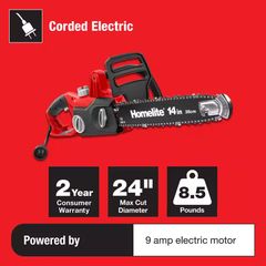 14 in. 9 Amp Electric Chainsaw - Image 4