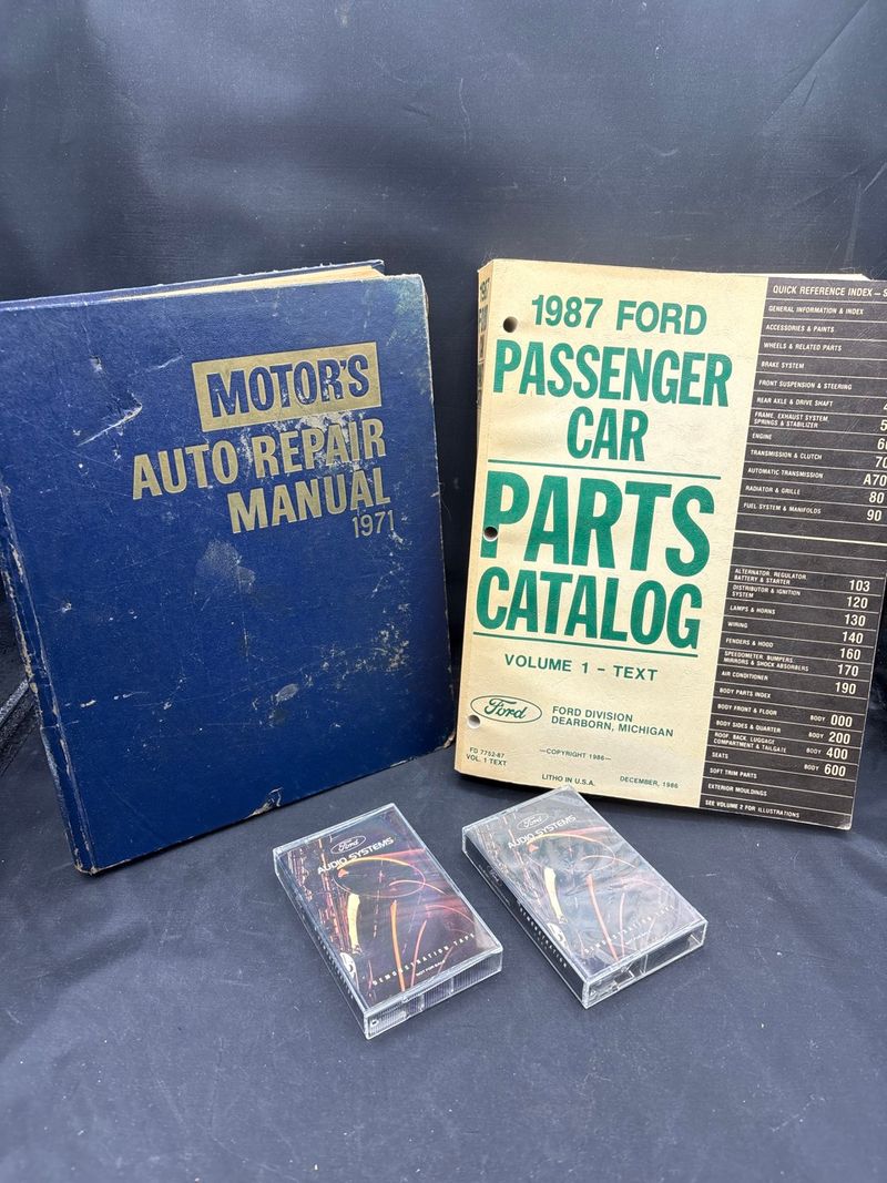 Ford Passenger Car Parts Catalog 1971 Motor Manual Cassettes Lot