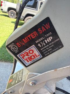 Pro Tech Model 7202 8 1/4 Inch Miter Saw with Metal Tool Caddy - Image 4
