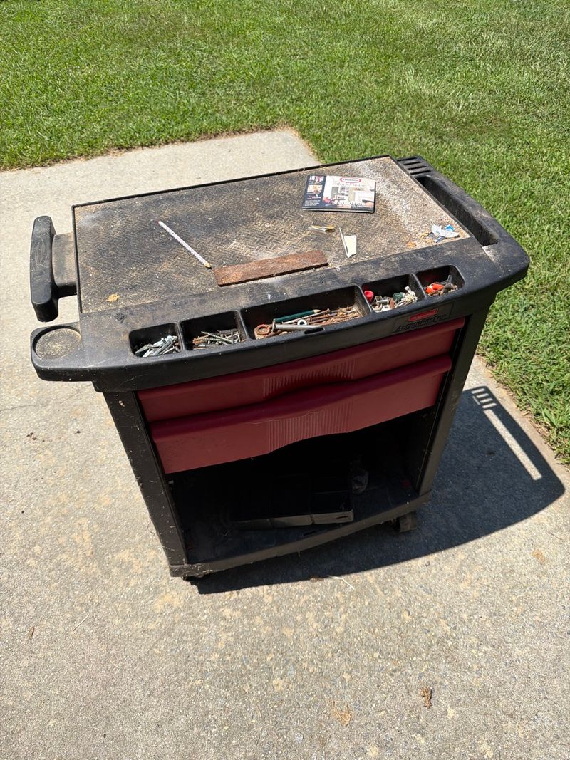 Rubbermaid ActionPacker Mobile Work Center Utility Cart Drawer Organizer