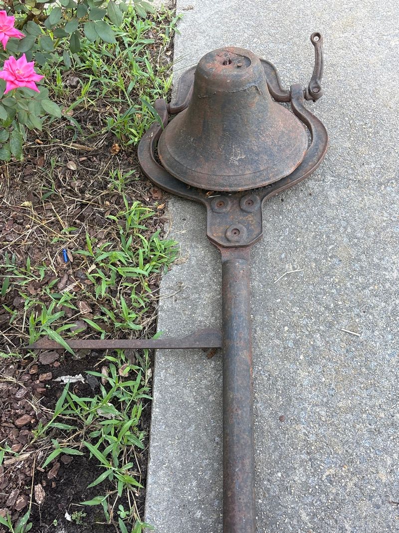 Antique Cast Iron No 2 Dinner Bell School Church Farmhouse
